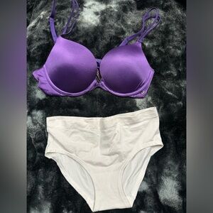 - Purple Satin like Very Sexy Victorias Secret Bra and Pantie